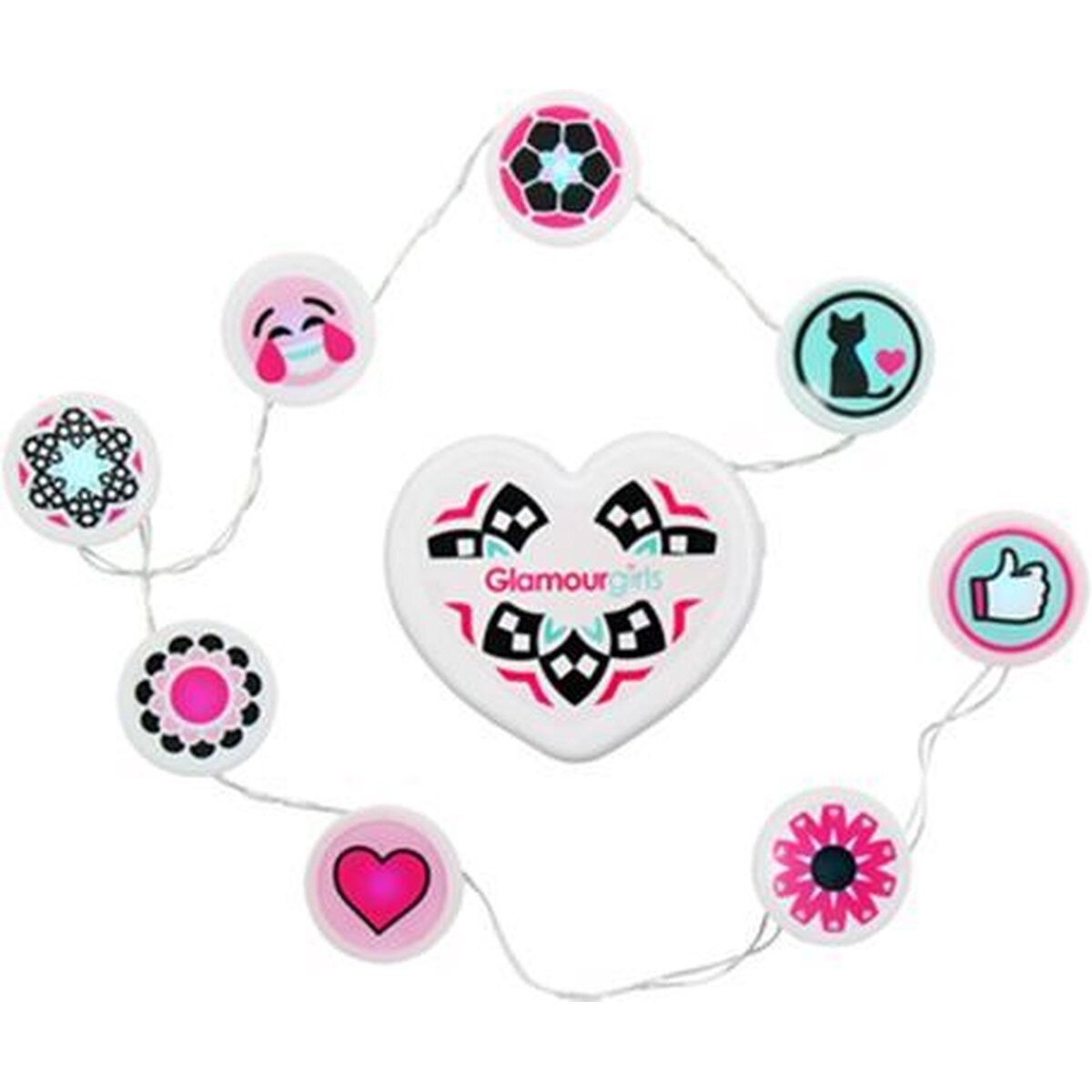 Glamor Girl , sirag Emojis cu 8 Led-uri multicolore