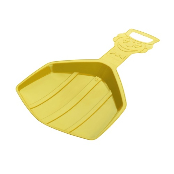 Sanie placa cu clovn, din plastic, galben, 57x33 cm