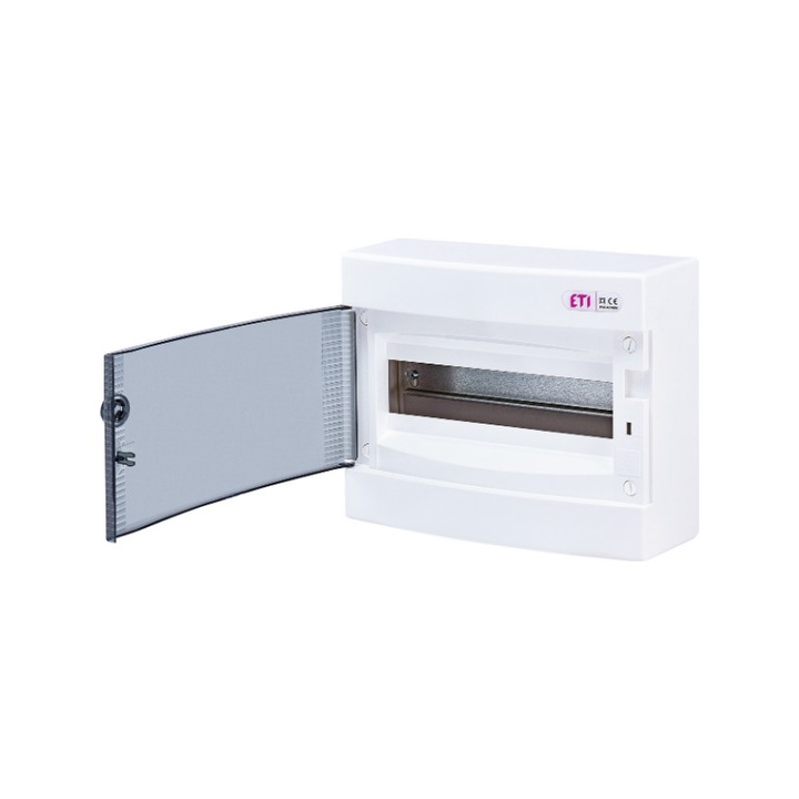 Cofret PVC, ETI, 12 module, aplicat, IP40, usa transparenta, 001101001