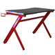 Kring Edina Gamer Asztal, Fejhallgató állvánnyal, Fekete / Piros