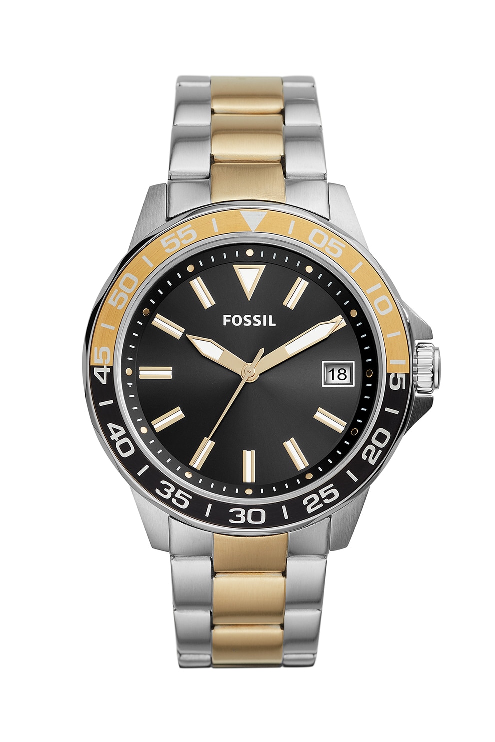 Fossil,Ceas de otel inoxidabil, Argintiu/Auriu