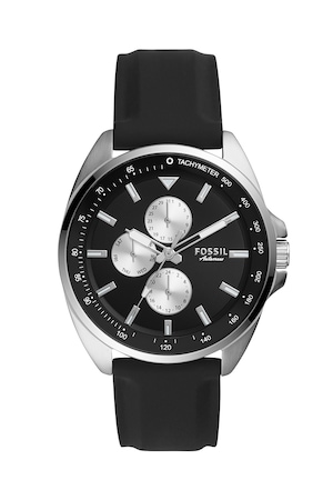 Fossil, Ceas cu functii multiple si curea de silicon, Negru