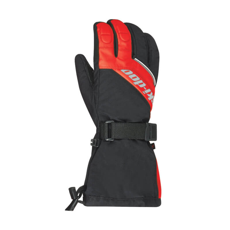 Manusi unisex X-Team Ski-Doo, captusite, impermeabile, respirabile, antivant, aderenta mare, nailon, negru/rosu, marimea M