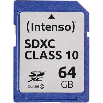 Card de memorie Intenso SDXC 64 GB Class 10 Card de memorie Intenso SDXC 64 GB Class 10
