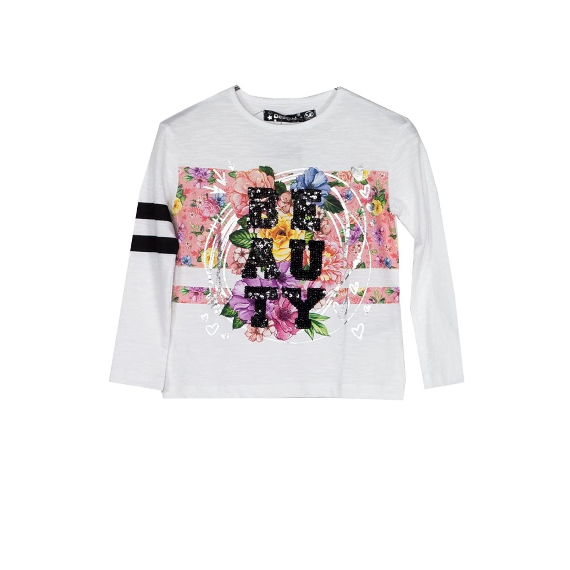 Bluza, Desigual 17WGTK57, Alb, 5-6 ani