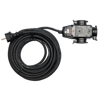 Cablu prelungitor 20m, splitter, negru, Yato YT-81162 Cablu prelungitor 20m, splitter, negru, Yato YT-81162