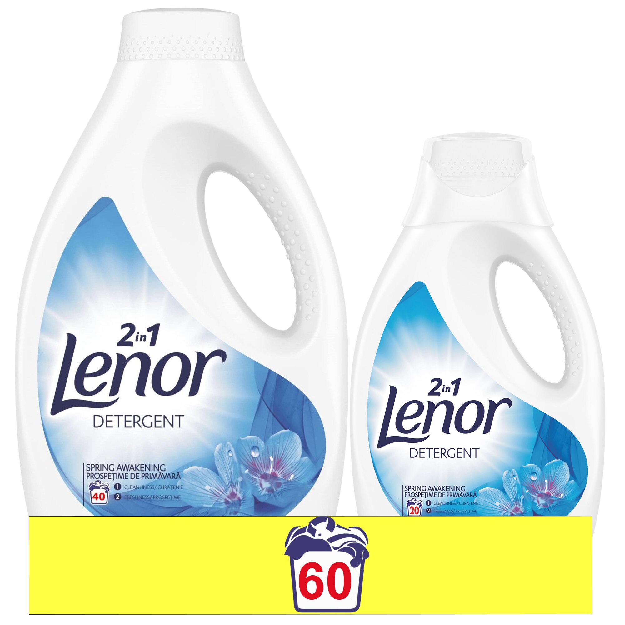 Detergent lichid Lenor Spring Awakening, 1.1+2.2 L, 60 spalari