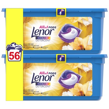 Detergent capsule Lenor All in One PODs Gold Orchid, 2 x 28 capsule, 56 spalari Detergent capsule Lenor All in One PODs Gold Orchid, 2 x 28 capsule, 56 spalari