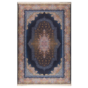 Covoare 701157B2 Matase Artificiala 120x180 Culoare Auriu si Bleumarin Covoare 701157B2 Matase Artificiala 120x180 Culoare Auriu si Bleumarin