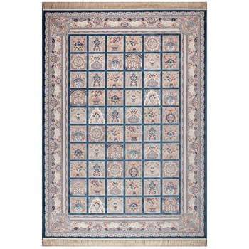 Covoare Bagh fin102 Dimensiune 80x120 Din Acrylic Design Classic Culoare Blue si crem Covoare Bagh fin102 Dimensiune 80x120 Din Acrylic Design Classic Culoare Blue si crem