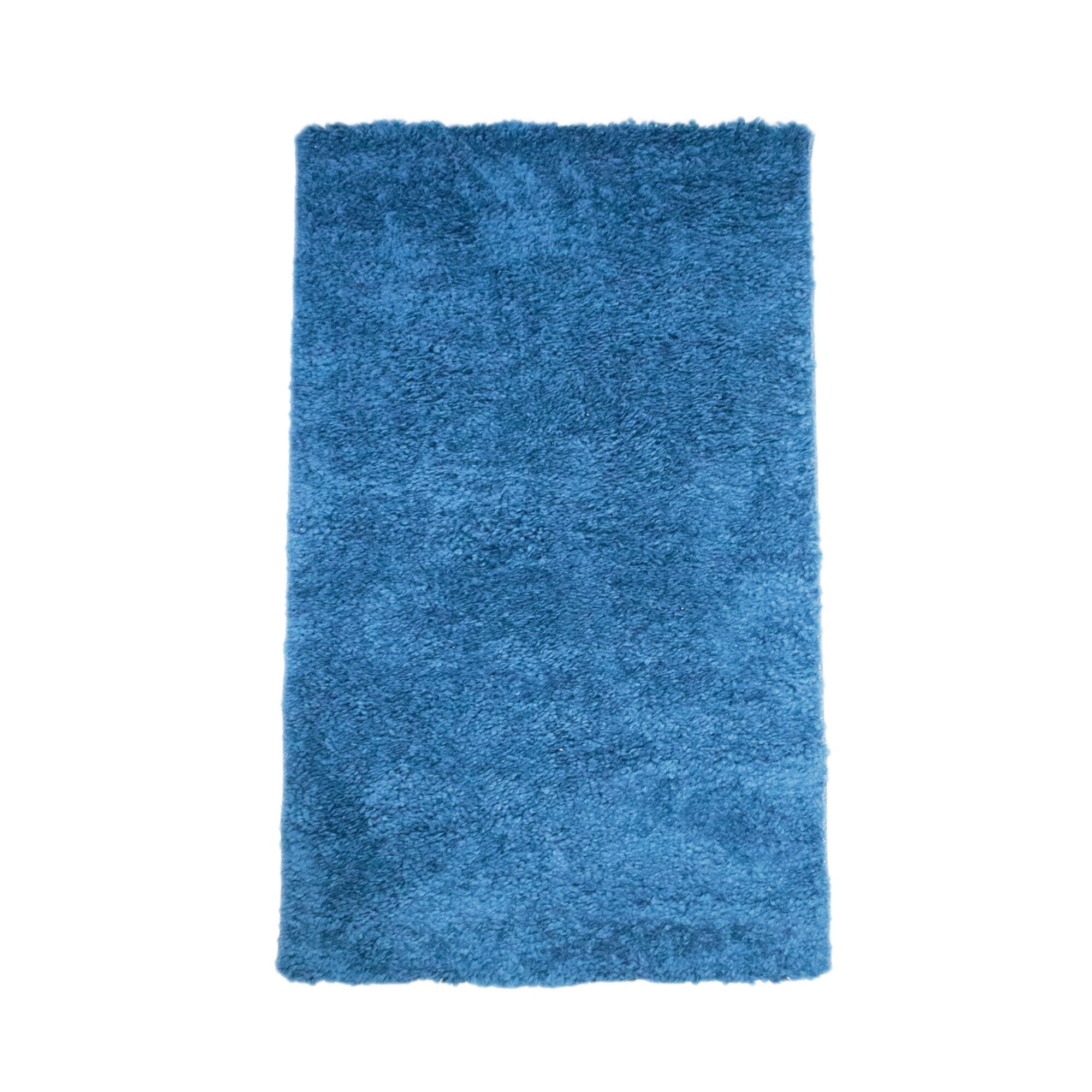 Covor modern cu fir lung Shaggy 1800, 80x150cm, 100% soft polipropilena,gramaj 1700g/mp, inaltime fir 3 cm , tip uni ,culoare albastru/blue