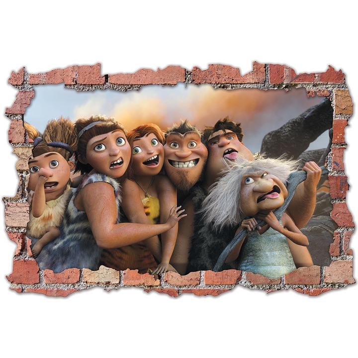 Sticker 3D copii, Stickermania, Oamenii Preistorici1 , 60x90cm