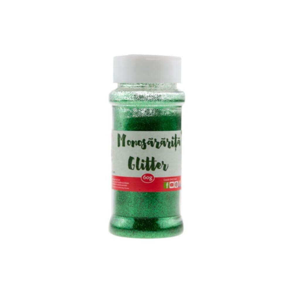 Pudra Glitter Monosararita DACO, 60 g, Culoare Verde