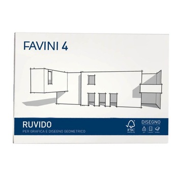 Bloc Format D4 pentru Desen FAVINI, 20 File, 110 g/m², Hartie Alba Bloc Format D4 pentru Desen FAVINI, 20 File, 110 g/m², Hartie Alba