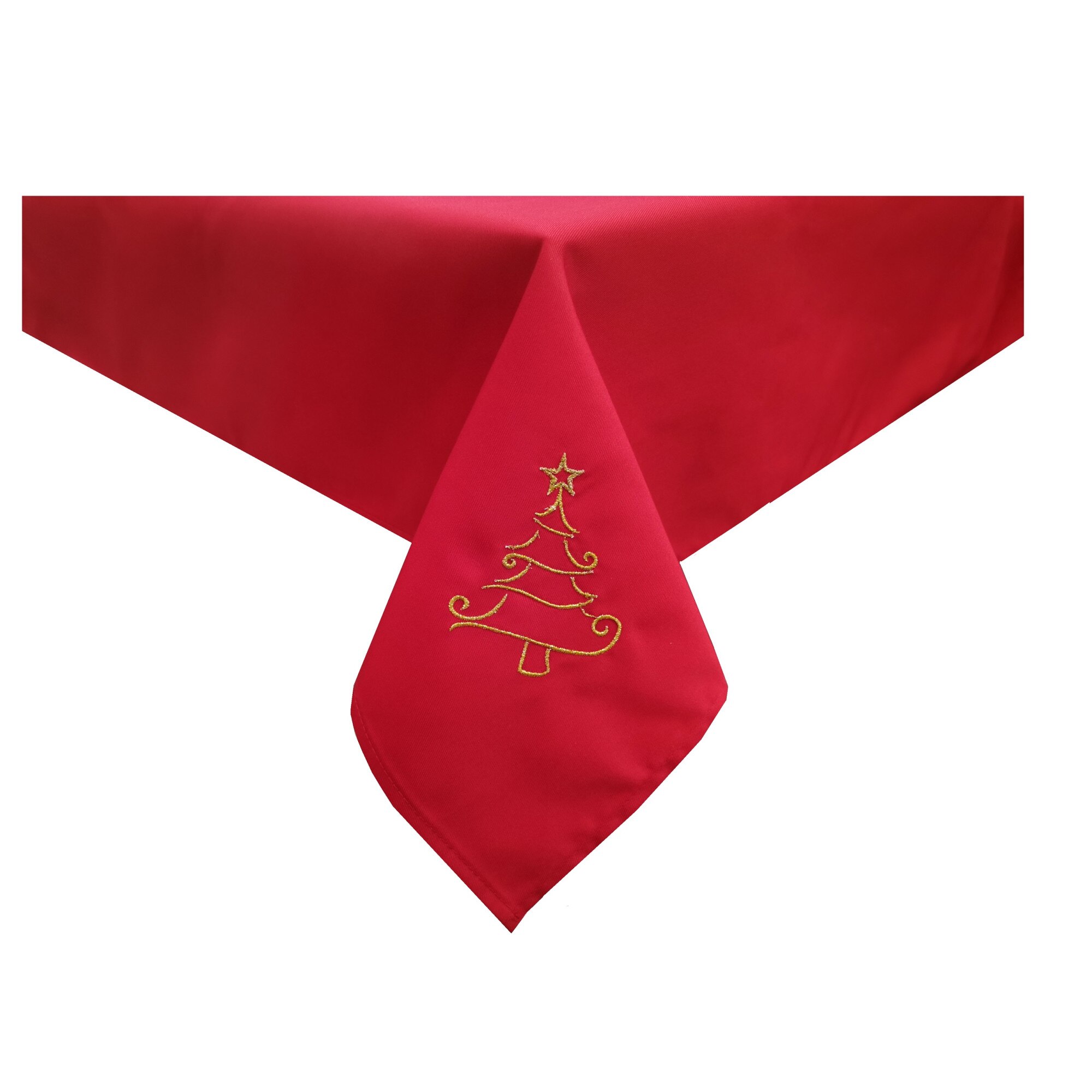 Fata de masa cu broderii, pentru Craciun, marime S 150 cm x 140 cm, ANAIS