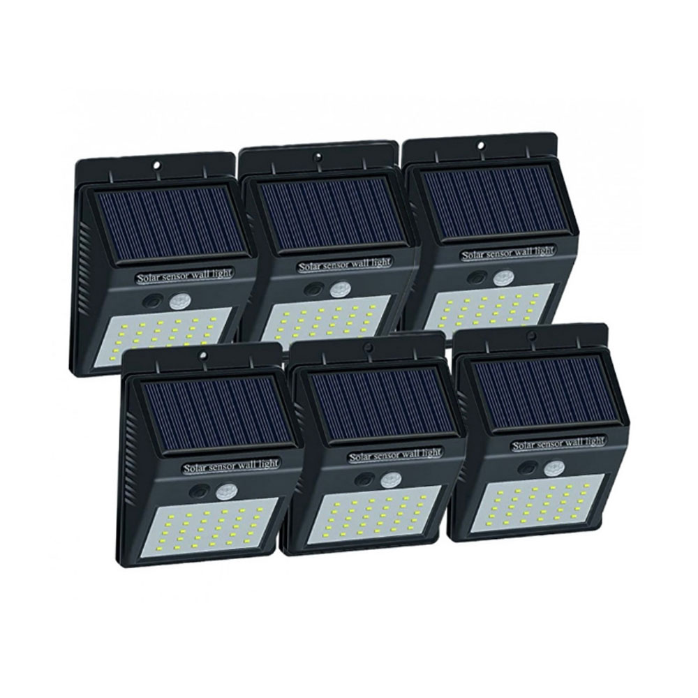 Legitimate Juggling panel Set 6 Lampi Solare - 30 LED, Senzor Miscare, Senzor Lumina, Negru - eMAG.ro