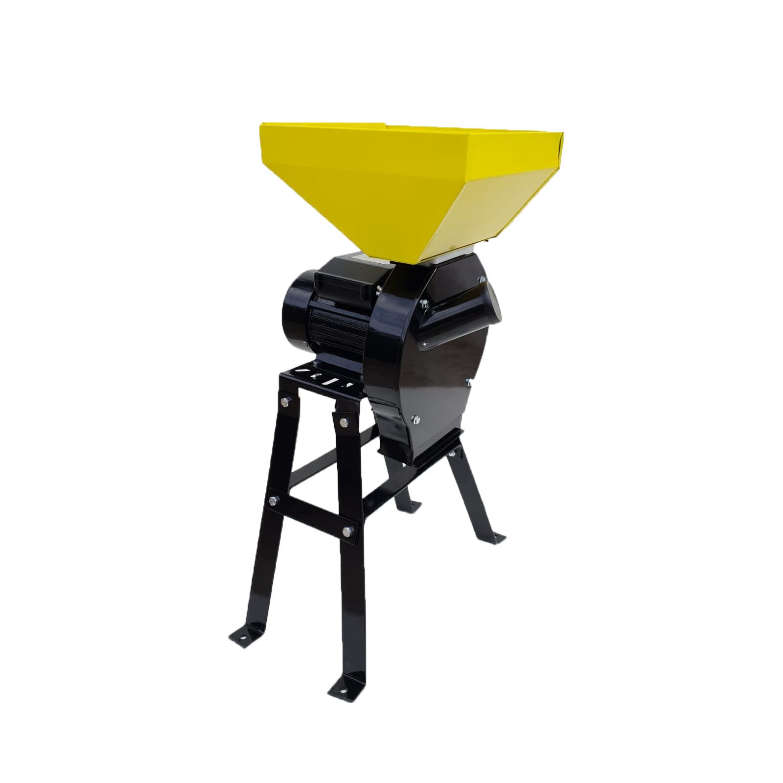 Moara electrica cu Suport pentru cereale, boabe si stiuleti porumb, Cuva Mare, Kolos, 3.5 kW, 3000 rpm, 200 Kg/h