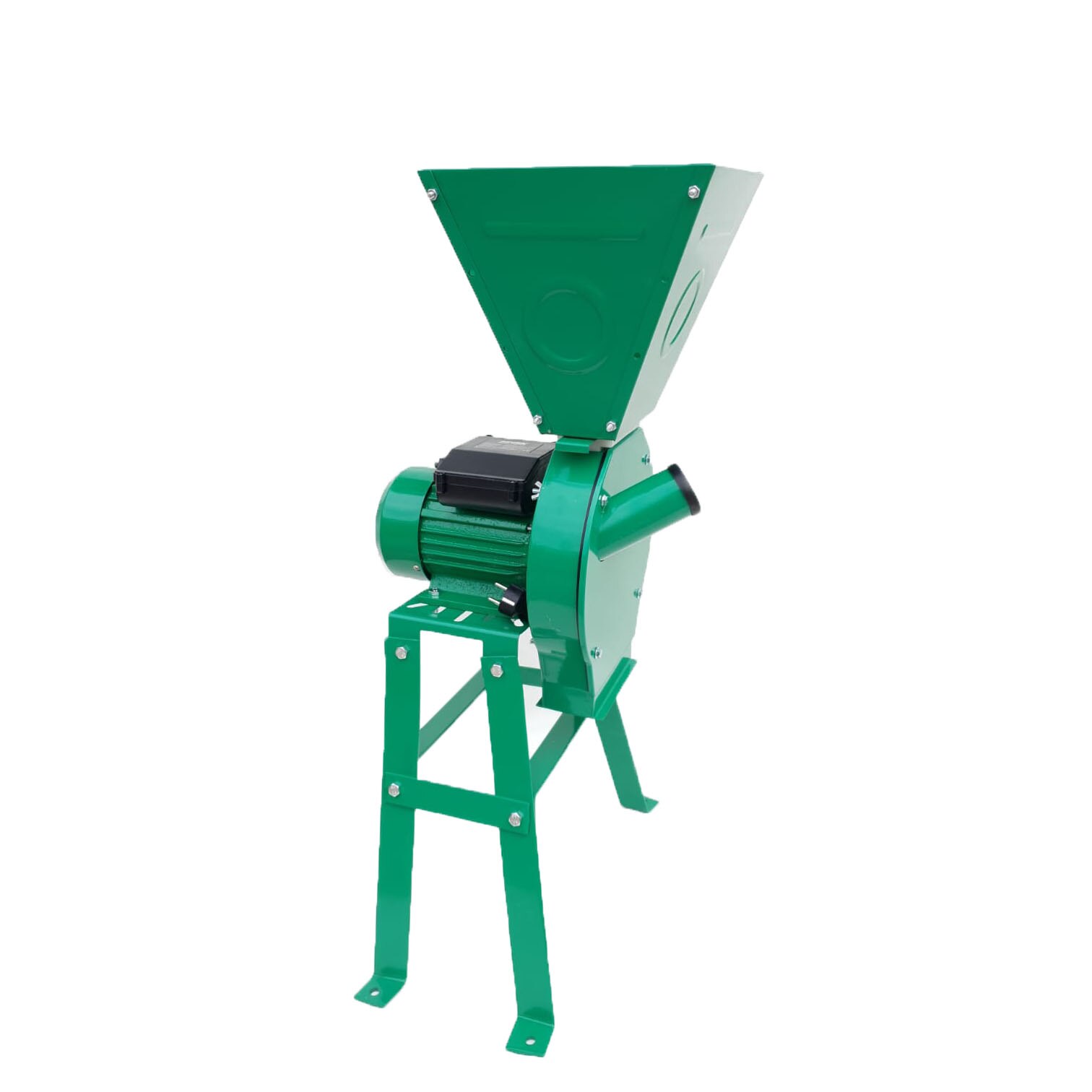 Moara electrica cu Suport pentru cereale, boabe si stiuleti porumb, Cuva Mare, MINSK, 3.5 kW, 3000 rpm, 200 Kg/h