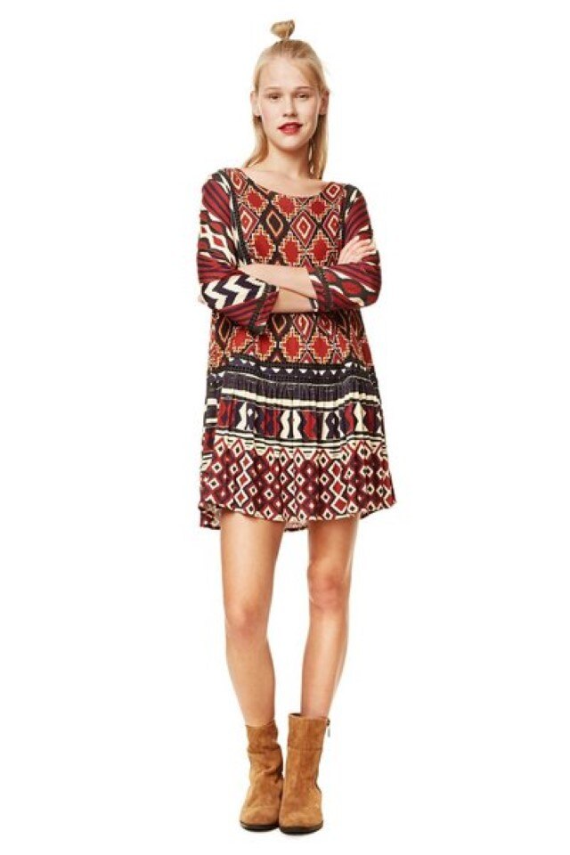 Rochie Desigual 38, Multicolora, lejera