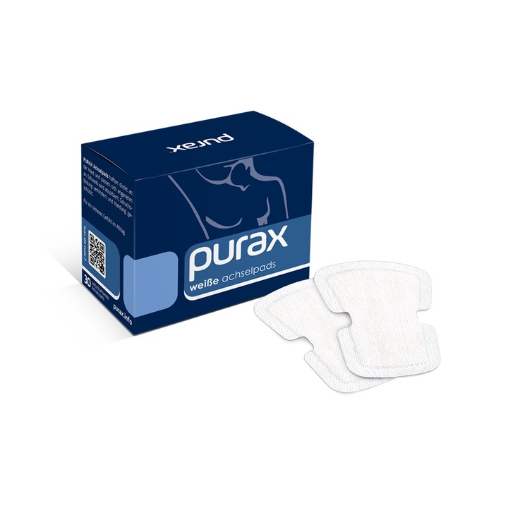 Подложки за подмишници, PURAX, бели, 30 броя
