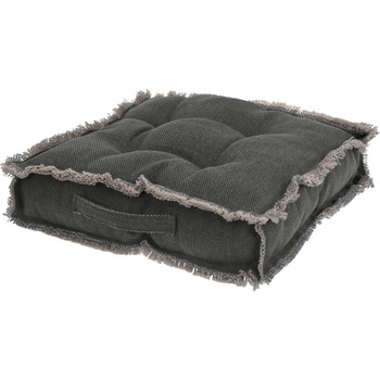 Perna scaun gradina/terasa, cu franjuri, 40x40x8cm, husa 100% bumbac, antracit Perna scaun gradina/terasa, cu franjuri, 40x40x8cm, husa 100% bumbac, antracit