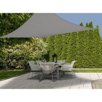 Copertina soare Ambiance, patrata 5x5m, poliester 160g/mp, gri Copertina soare Ambiance, patrata 5x5m, poliester 160g/mp, gri