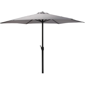 Umbrela de gradina/terasa 300cm, poliester 180 g/mp, gri Umbrela de gradina/terasa 300cm, poliester 180 g/mp, gri