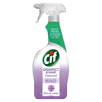 Dezinfectant universal Cif Disinfect & Shine Flori de camp, 750 ml Dezinfectant universal Cif Disinfect & Shine Flori de camp, 750 ml