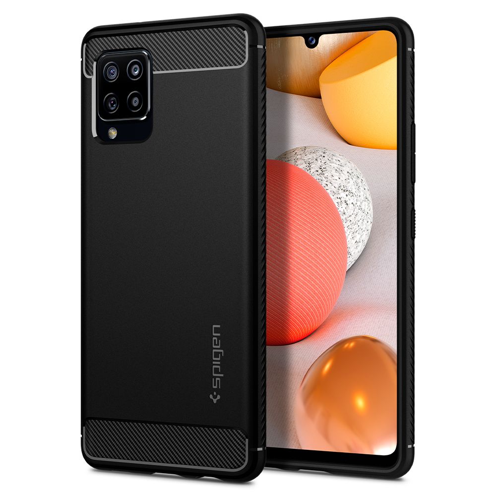 Husa Premium Spigen Rugged Armor Compatibila Cu Samsung Galaxy A42 5g, Negru