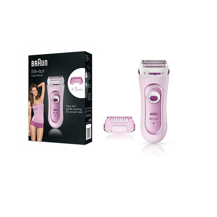 Епилатор самобръсначка Braun Silk-Epil LS 5100, за жени, лилав