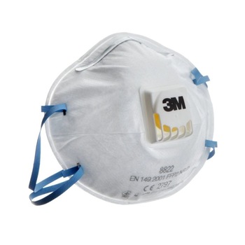 Masca de protectie respiratorie FFP2, 3M, cu valva / supapa, model 8822, Certificare CE2797 Masca de protectie respiratorie FFP2, 3M, cu valva / supapa, model 8822, Certificare CE2797
