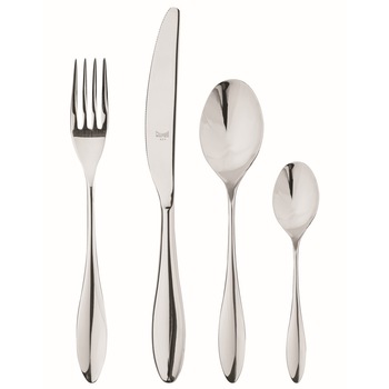 Set 24 tacamuri, Mepra, Colectie Carinzia, Inox, Grosime 3 mm, Argintiu Set 24 tacamuri, Mepra, Colectie Carinzia, Inox, Grosime 3 mm, Argintiu