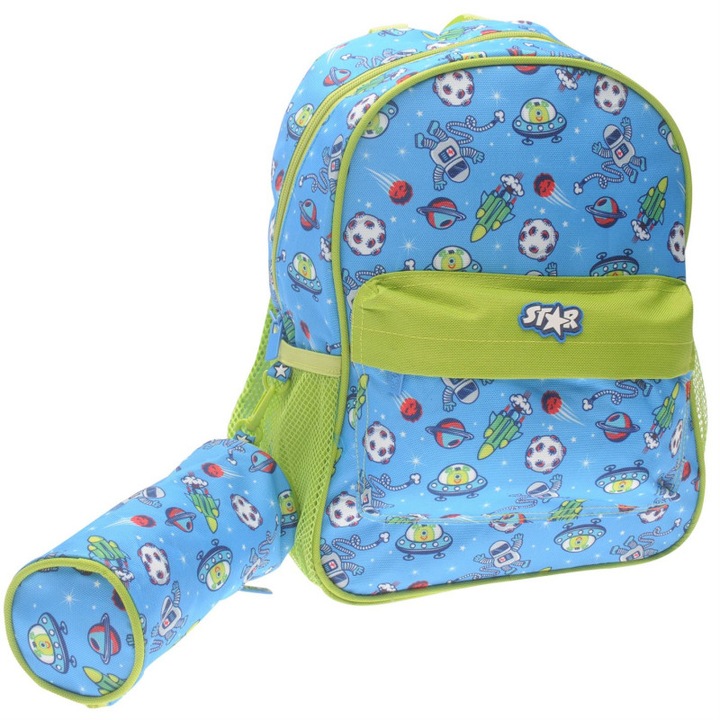 Детски ученическа раница Character Pen Backpack, Светлосин, H34cm x W28cm x D14cm