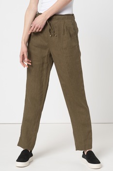 OVS, Pantaloni conici de in, Kaki, S OVS, Pantaloni conici de in, Kaki, S