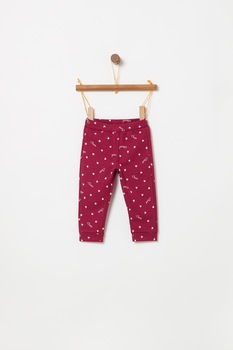 OVS, Colanti cu model text si inimi, Roz zmeuriu/Alb, 80 CM OVS, Colanti cu model text si inimi, Roz zmeuriu/Alb, 80 CM