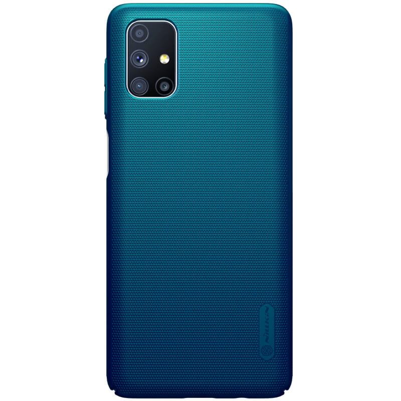 Husa protectie spate din plastic texturat albastru, pentru Samsung Galaxy M51- Nillkin Frosted Shield