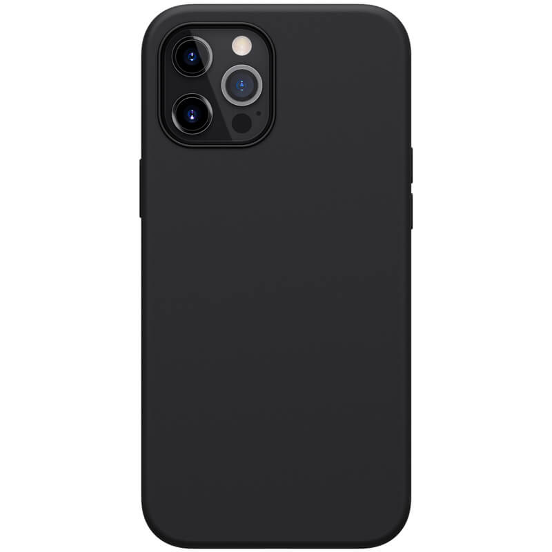 Husa silicon mat negru, si interior de microfibra pentru Apple iPhone 12 Pro Max (6.7) – Nillkin Flex Case Pro