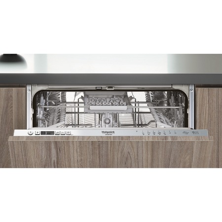 Masina de spalat vase incorporabila Hotpoint HIC3C33CW, 14 seturi, 7 programe, Clasa A+++, Motor Inverter, Zone Wash 3D, Sistem ActiveDry