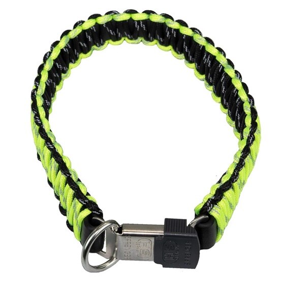 Zgarda Sprenger Paracord galben neon cu eliberare rapida 50 cm
