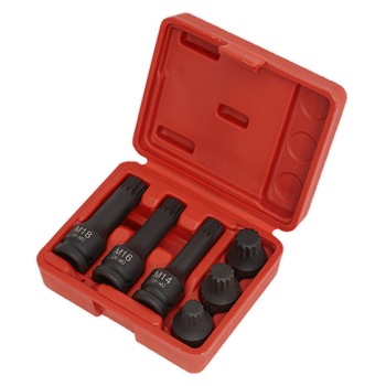 Set chei tubulare de impact Spline, 1/2”, 6 piese, Sealey Set chei tubulare de impact Spline, 1/2”, 6 piese, Sealey