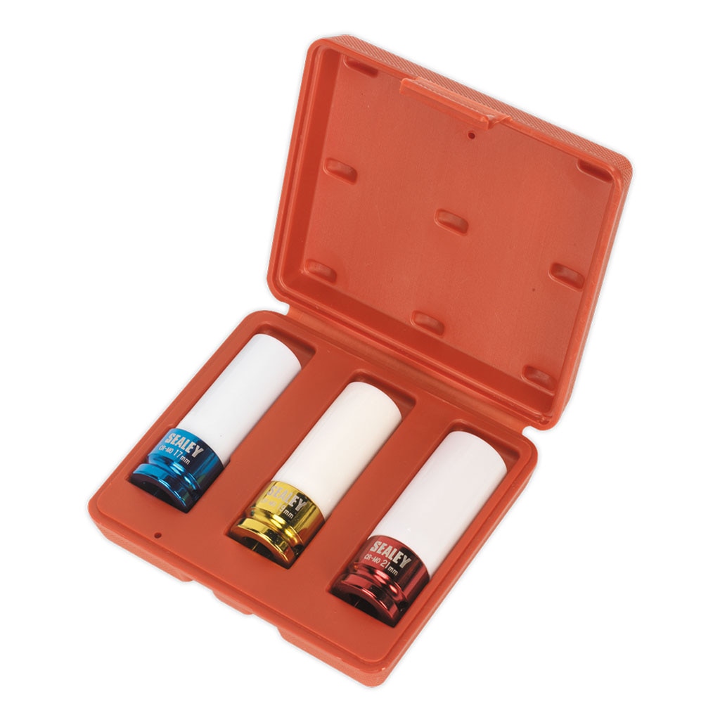 Set de chei tubulare de impact, 3 piese, 1/2”, Sealey