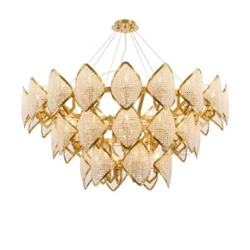 Lustra, Oliver, din metal, 110x45 cm, auriu