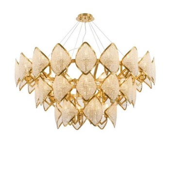 Lustra, Oliver, din metal, 110x45 cm, auriu Lustra, Oliver, din metal, 110x45 cm, auriu