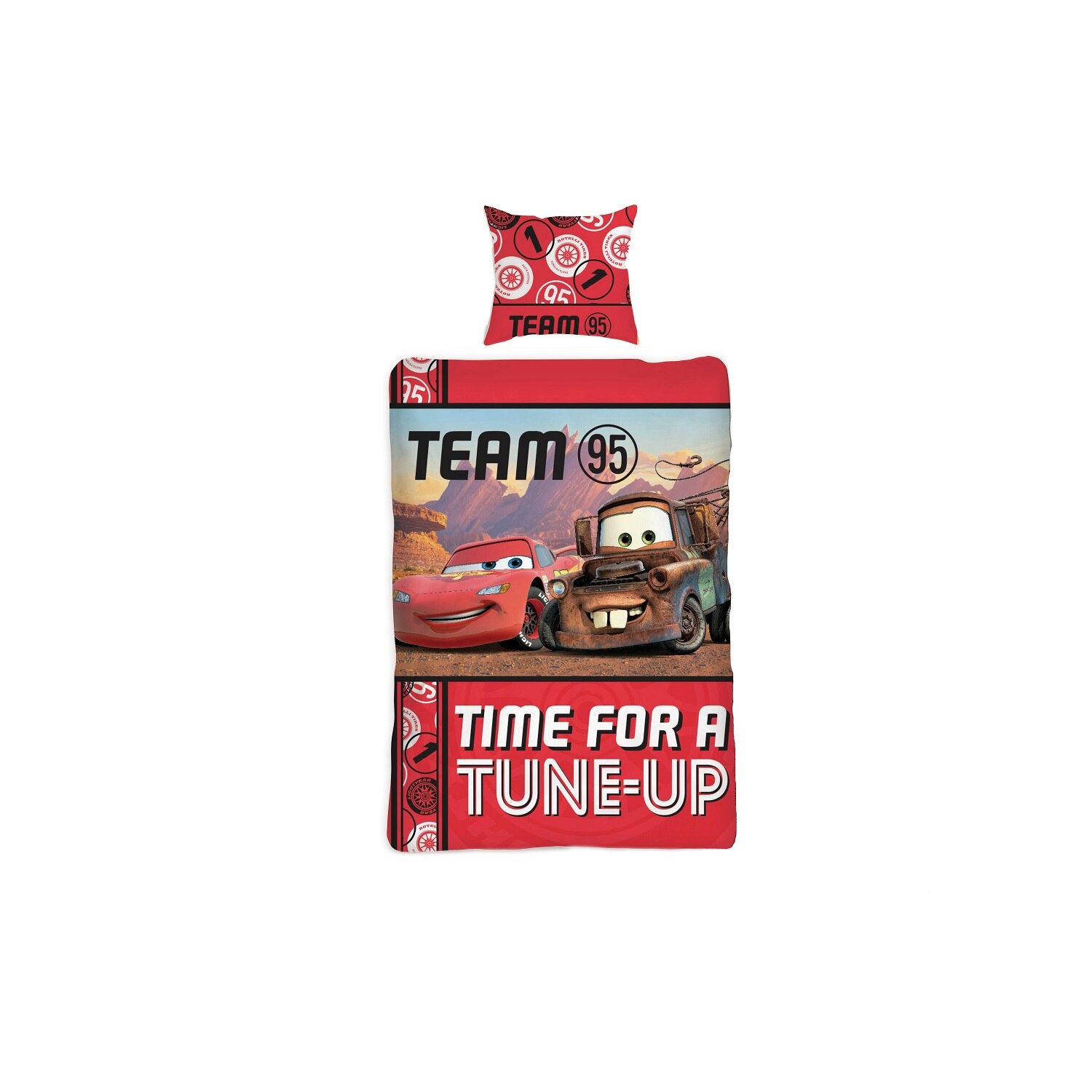 Lenjerie de pat Licensed Cars Tune-Up 140x200/60x70 cm, Multicolor