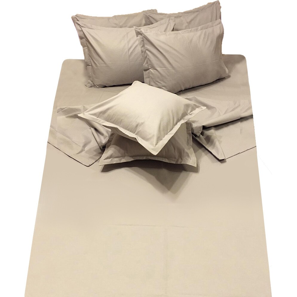 Set lenjerie cu elastic, 8 piese bumbac ranforce, pentru saltea de 1,80m sau mai mare, by Liz Line - L8RE43KS