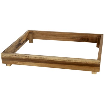 Suport lemn din salcam pentru platou ardezie servire 53x32cm Suport lemn din salcam pentru platou ardezie servire 53x32cm