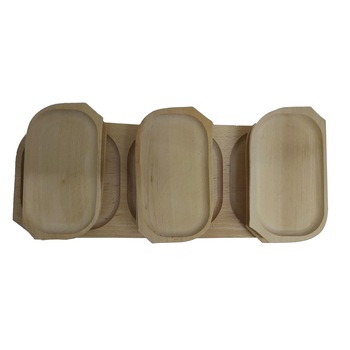 Set platou lemn 6+1, tava servire aperitive/legume/friptura, 60L x 22l x 3 h , traditional, natur Set platou lemn 6+1, tava servire aperitive/legume/friptura, 60L x 22l x 3 h , traditional, natur
