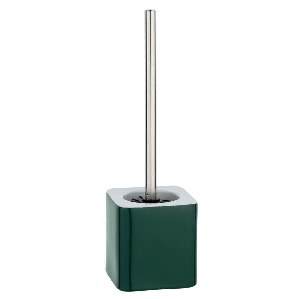 Perie de toaleta cu suport ELMO, 39,5 cm, verde, WENKO