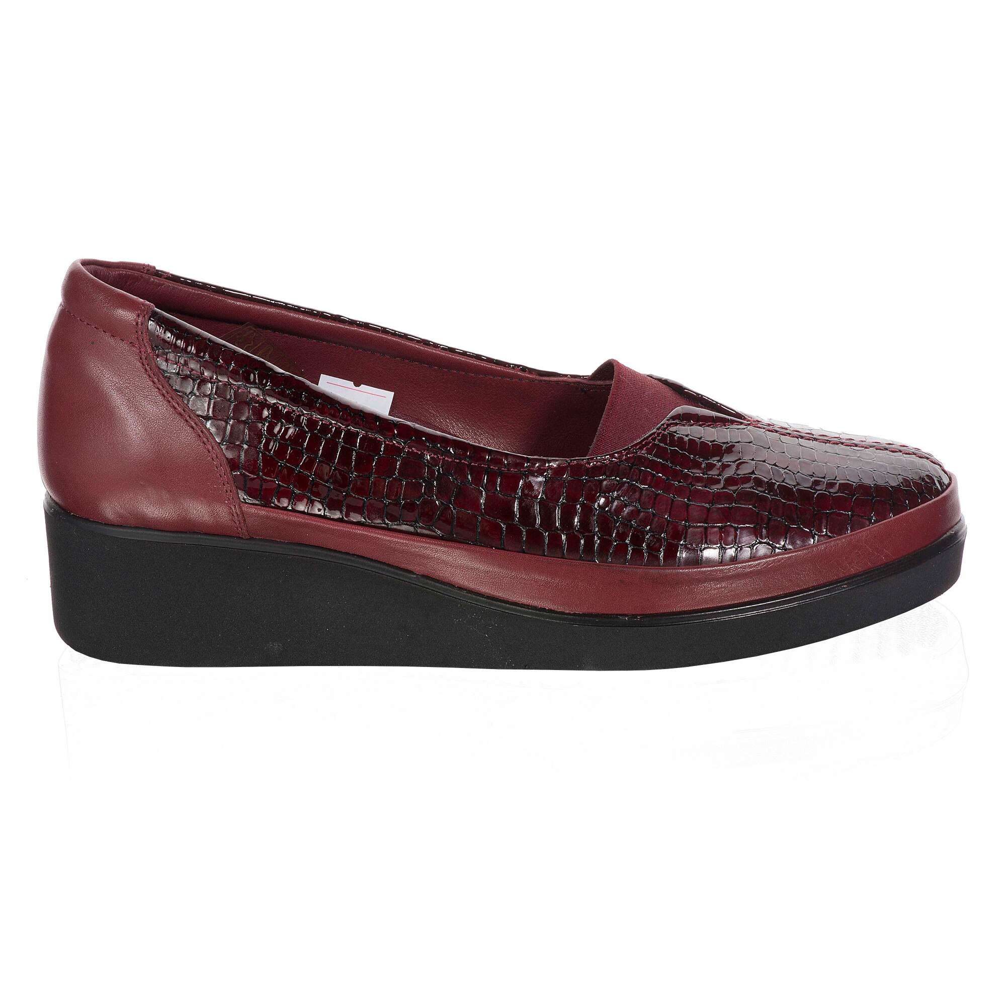 Pantofi dama Caspian 101, Bordo/Negru