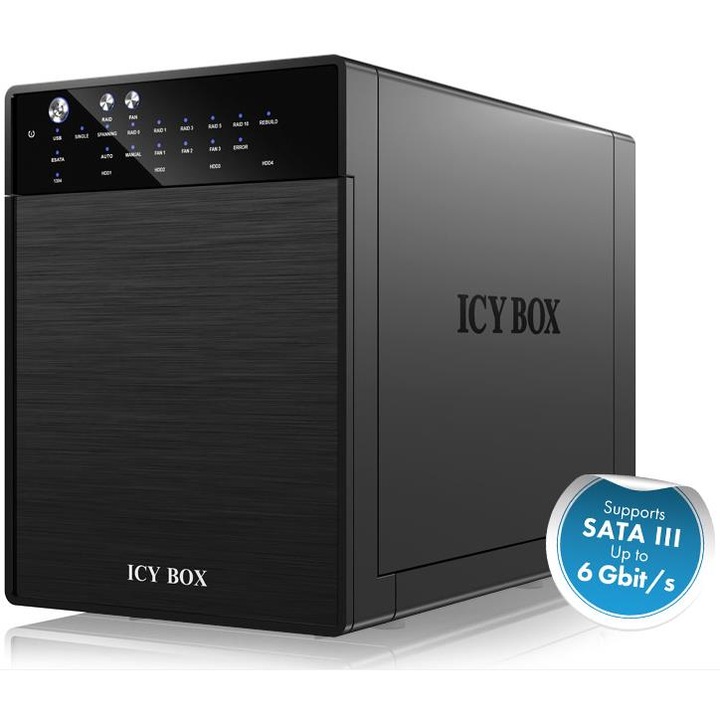 Rack, RaidSonic, 4x3.5", Negru